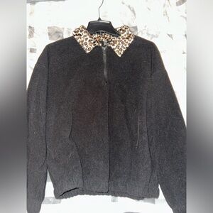 Black half-zip sweater